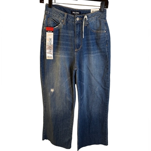 💙3/$20 Wax Jean mom jeans distressed NWT size 26 - Picture 1 of 8